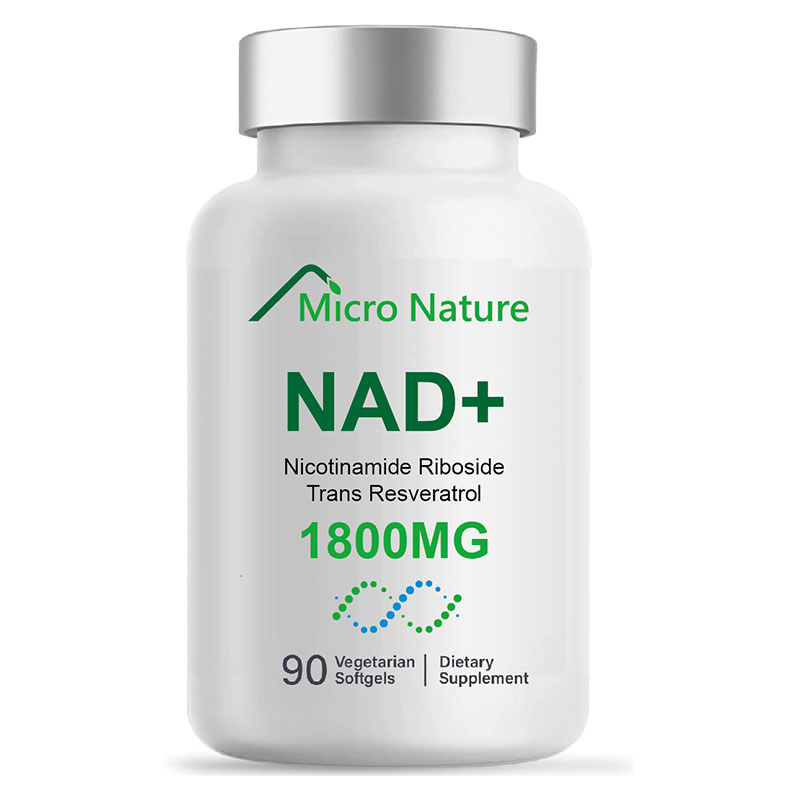 NAD+ Supplement 1800 mg with Nicotinamide Riboside Trans Resveratrol Trimethylglycine Boost NAD+ Aging Defense Cellular Energy and DNA Repair