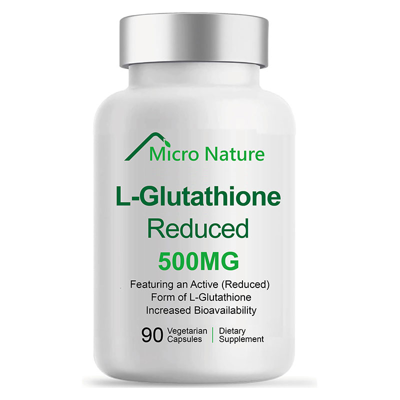 Micro Nature L-Glutathione (Reduced),supports healthy aging 500mg, 90 Veggie Capsules
